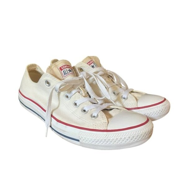 Converse Chuck Taylor All Star Low Top White Sneakers Women’s 10 / Men’s 8 - Picture 3 of 15